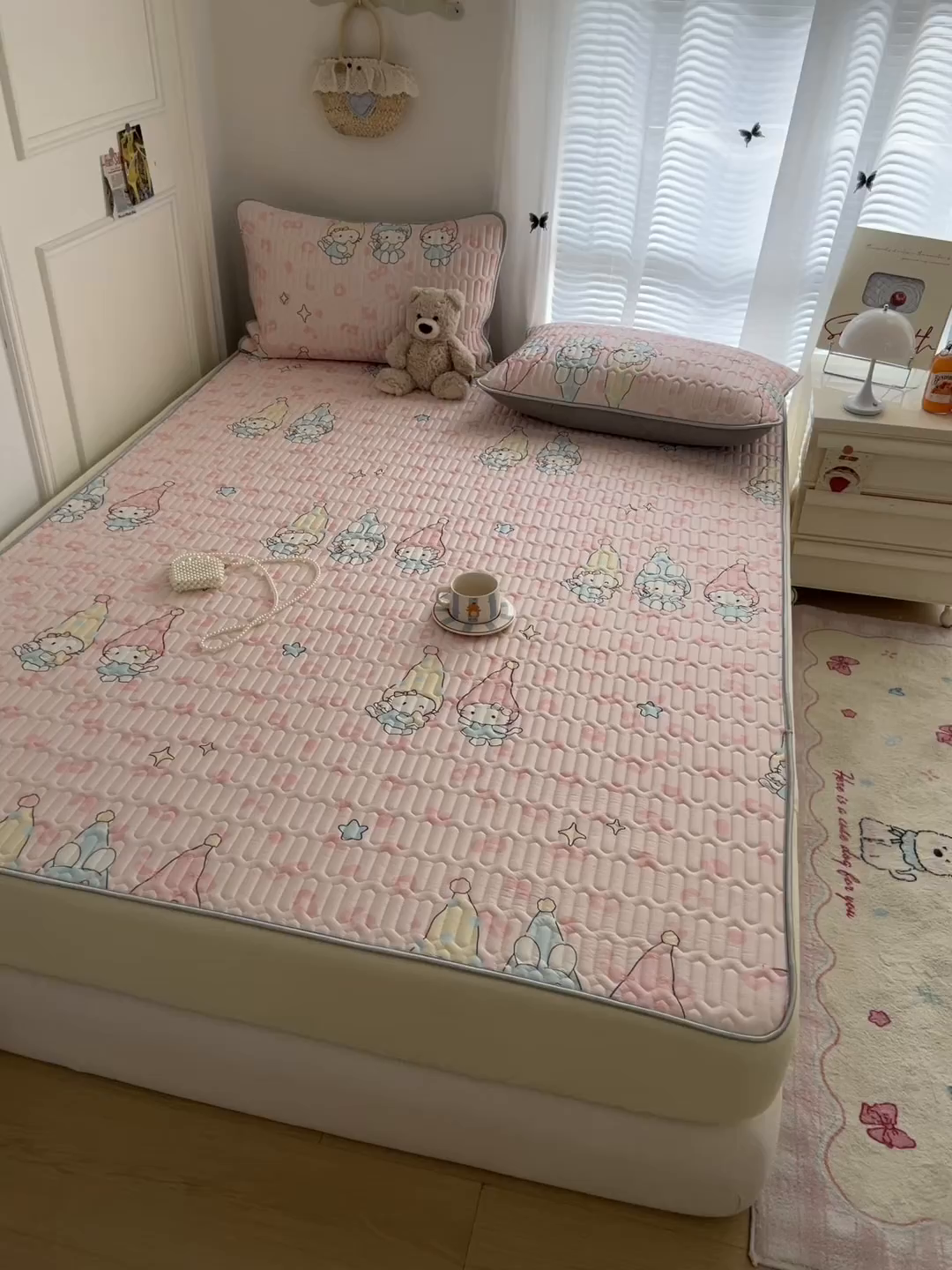 91家纺网 家纺一手货源 找家纺 柒月家居 2026新款小清新床笠款乳胶凉席床笠 床笠-豹纹精灵