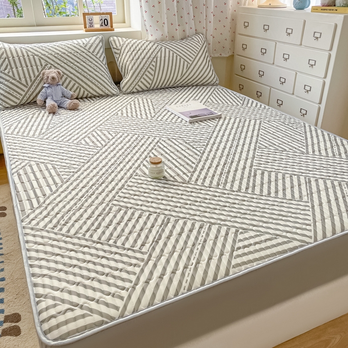 91家纺网 家纺一手货源 找家纺 柒月家居 2026新款小清新床笠款乳胶凉席床笠 床笠-格调