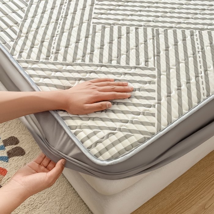 91家纺网 家纺一手货源 找家纺 柒月家居 2026新款小清新床笠款乳胶凉席床笠 床笠-格调