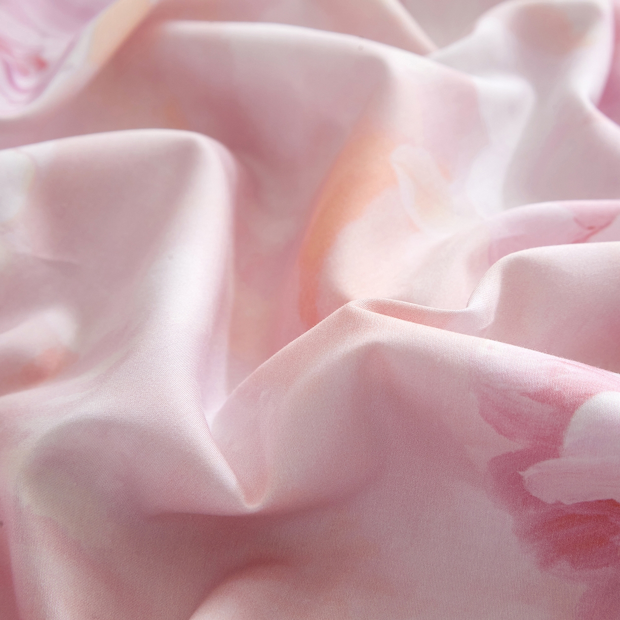 91家纺网 家纺一手货源 找家纺 锦彩家居 2026新款全棉纯棉印花60支贡缎新疆长绒棉四件套-山月记系列 芷春