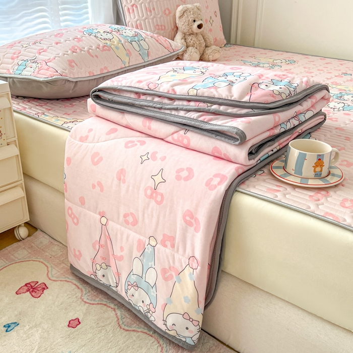 91家纺网 家纺一手货源 找家纺 柒月家居 2026新款小清新床笠款乳胶凉席床笠夏被四件套 床笠-豹纹精灵