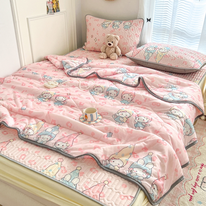 91家纺网 家纺一手货源 找家纺 柒月家居 2026新款小清新床笠款乳胶凉席床笠夏被四件套 床笠-豹纹精灵