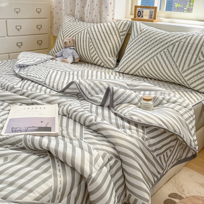 柒月家居 2026新款小清新床笠款乳胶凉席床笠夏被四件套 床笠-格调