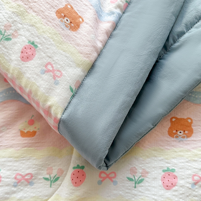 91家纺网 家纺一手货源 找家纺 美梦里 2026新款A类双层纱里外纯棉棉花夏被被子被芯 米丽