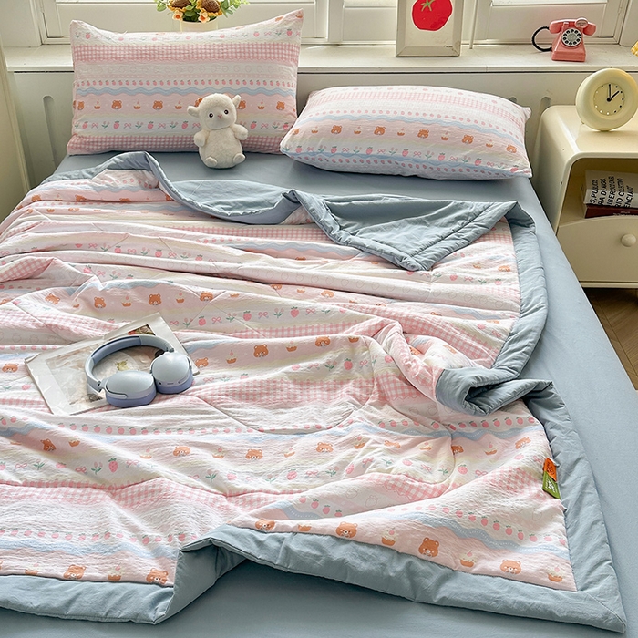 91家纺网 家纺一手货源 找家纺 美梦里 2026新款A类双层纱里外纯棉棉花夏被被子被芯 米丽