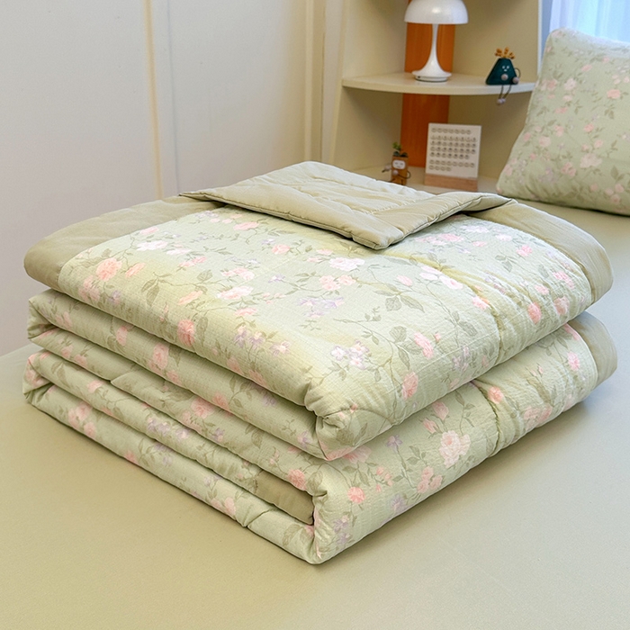 美梦里 2026新款A类双层纱里外纯棉棉花夏被被子被芯 春浅