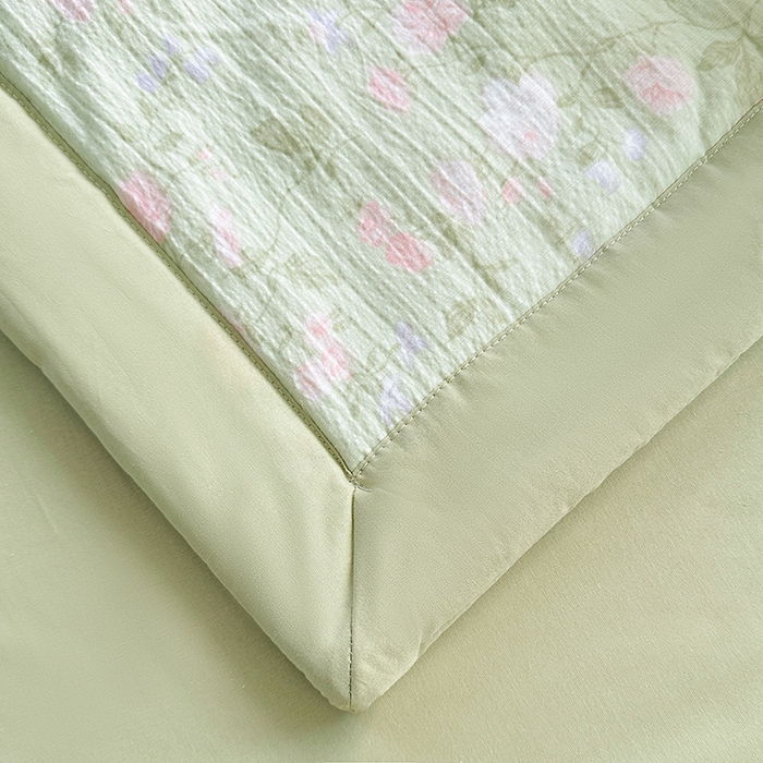 91家纺网 家纺一手货源 找家纺 美梦里 2026新款A类双层纱里外纯棉棉花夏被被子被芯 春浅