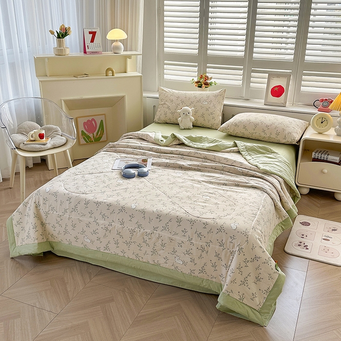 91家纺网 家纺一手货源 找家纺 （总）美梦里 2026新款A类双层纱里外纯棉棉花夏被被子被芯