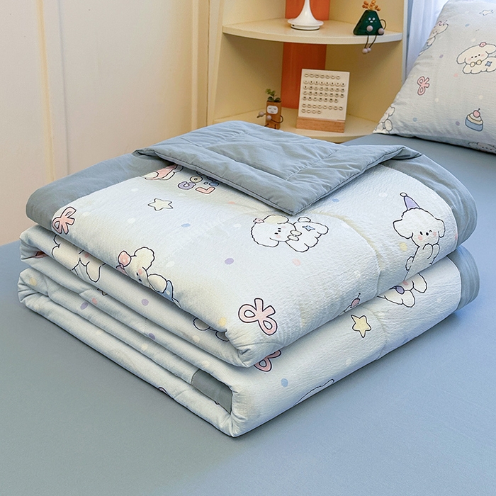 美梦里 2026新款A类双层纱里外纯棉棉花夏被被子被芯 可爱狗