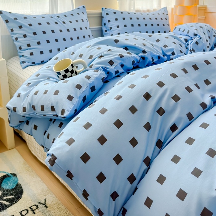 91家纺网 家纺一手货源 找家纺 （总）感遇家纺 2026新款全棉数码印花简约系列四件套