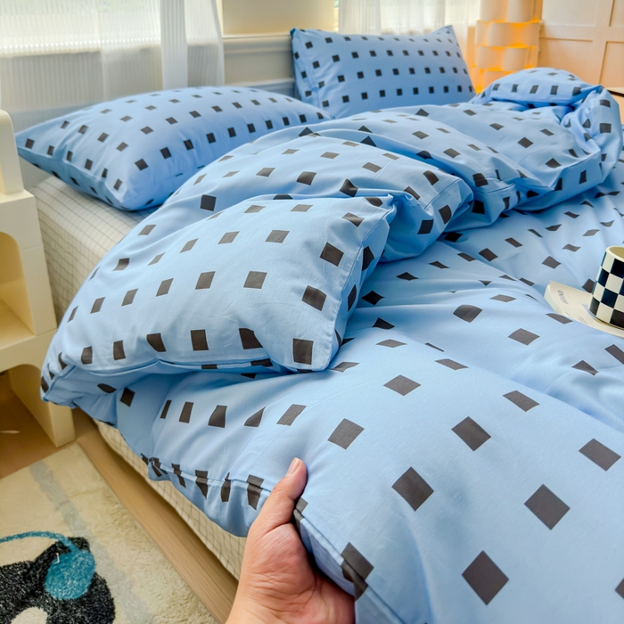 91家纺网 家纺一手货源 找家纺 （总）感遇家纺 2026新款全棉数码印花简约系列四件套