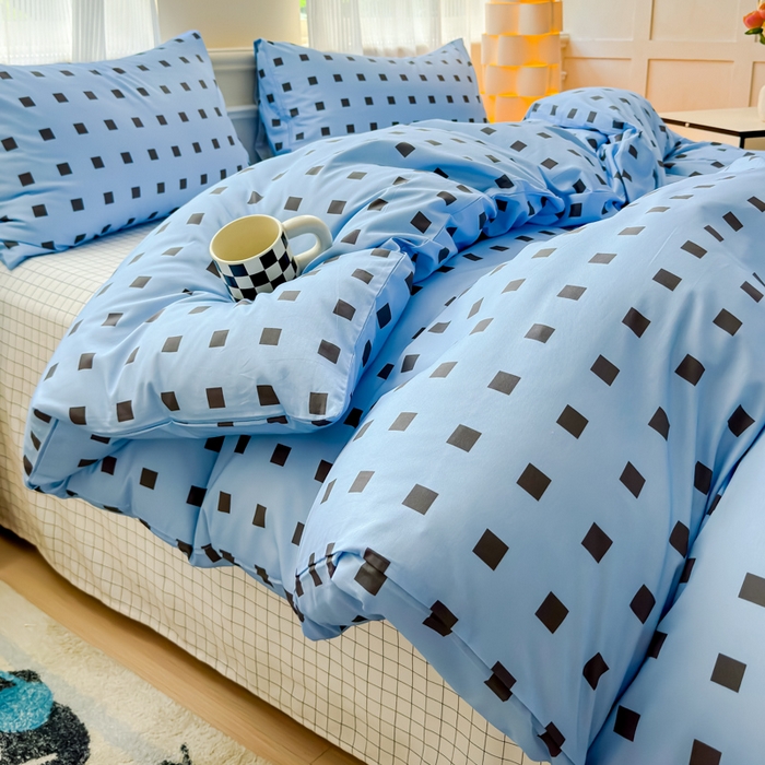 91家纺网 家纺一手货源 找家纺 （总）感遇家纺 2026新款全棉数码印花简约系列四件套