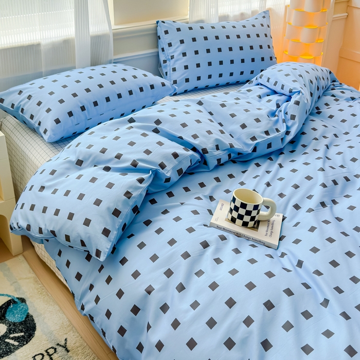 91家纺网 家纺一手货源 找家纺 （总）感遇家纺 2026新款全棉数码印花简约系列四件套