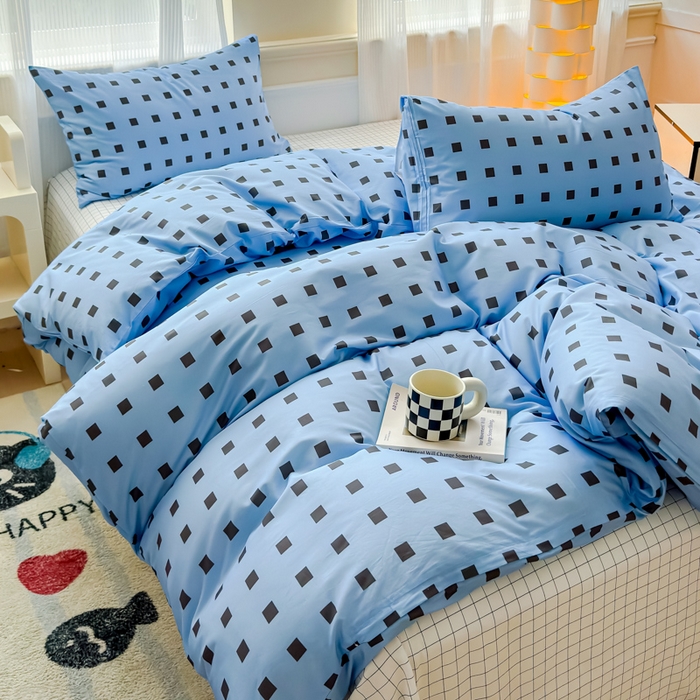 91家纺网 家纺一手货源 找家纺 （总）感遇家纺 2026新款全棉数码印花简约系列四件套