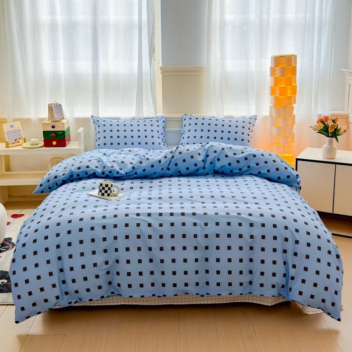 91家纺网 家纺一手货源 找家纺 （总）感遇家纺 2026新款全棉数码印花简约系列四件套