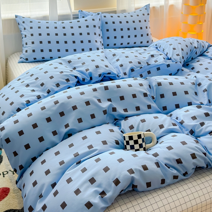 91家纺网 家纺一手货源 找家纺 （总）感遇家纺 2026新款全棉数码印花简约系列四件套