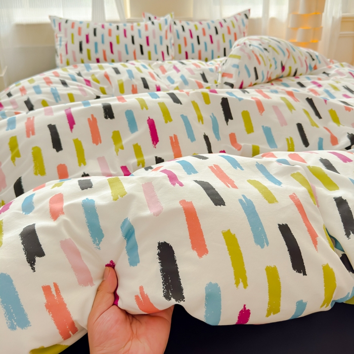 91家纺网 家纺一手货源 找家纺 （总）感遇家纺 2026新款全棉数码印花简约系列四件套