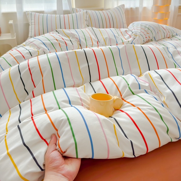 91家纺网 家纺一手货源 找家纺 （总）感遇家纺 2026新款全棉数码印花简约系列四件套