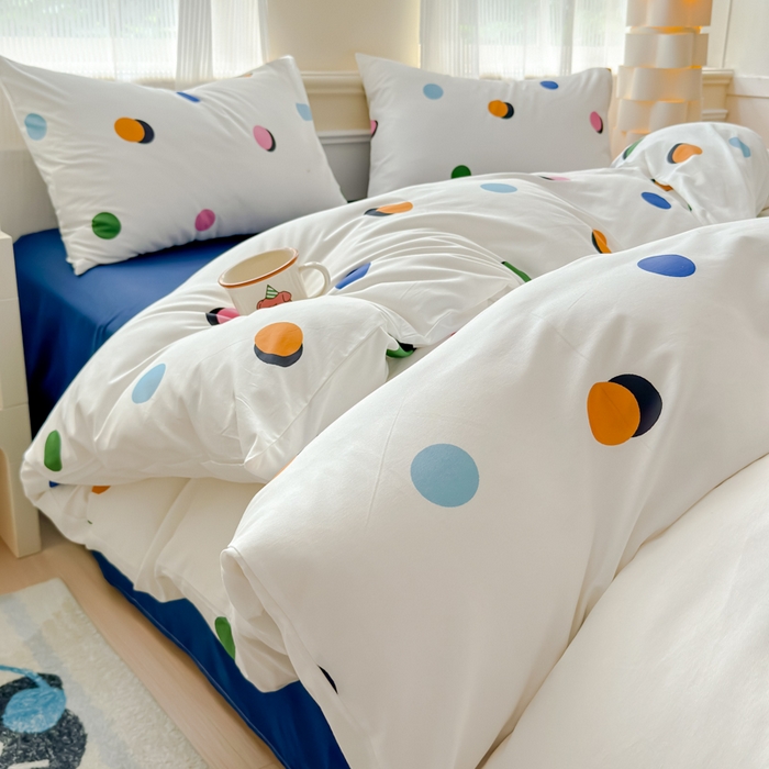 91家纺网 家纺一手货源 找家纺 感遇家纺 2026新款全棉数码印花简约系列四件套 原野