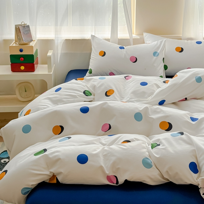 91家纺网 家纺一手货源 找家纺 感遇家纺 2026新款全棉数码印花简约系列四件套 原野