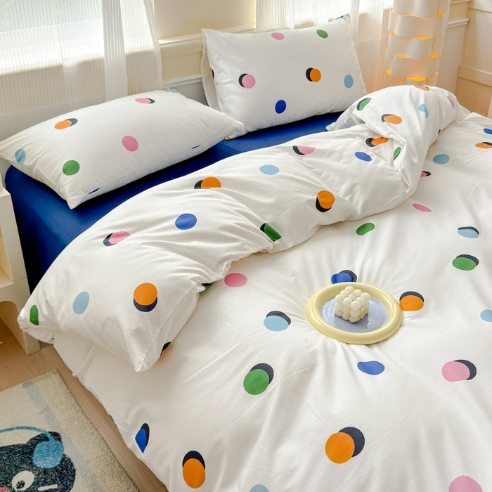 91家纺网 家纺一手货源 找家纺 感遇家纺 2026新款全棉数码印花简约系列四件套 原野