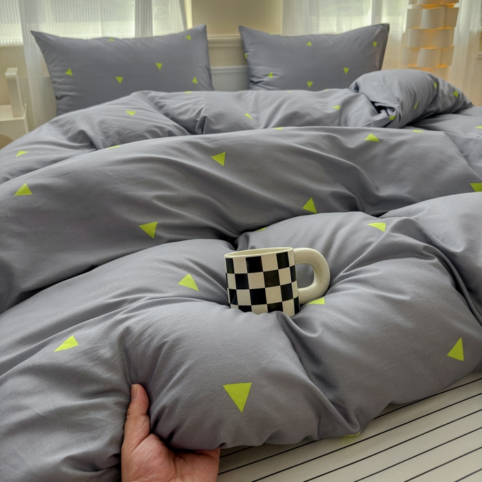 感遇家纺 2026新款全棉数码印花简约系列四件套 思绪