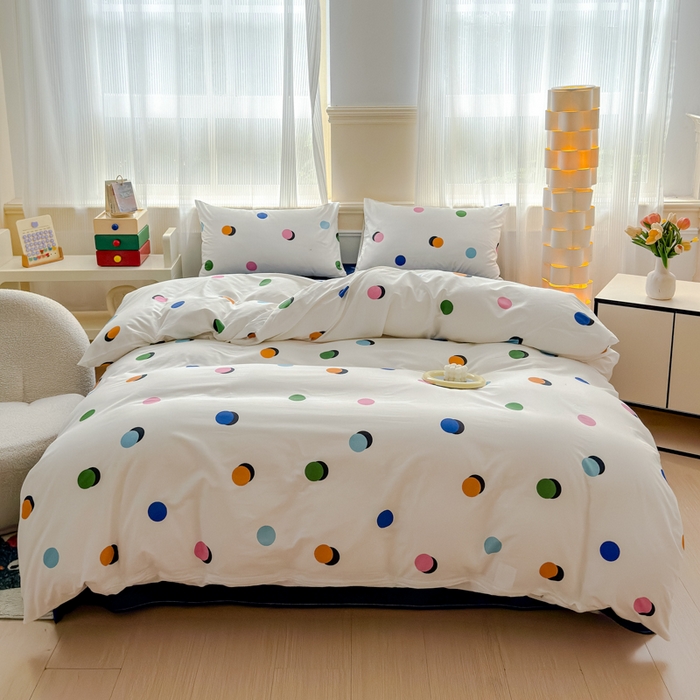 91家纺网 家纺一手货源 找家纺 感遇家纺 2026新款全棉数码印花简约系列四件套 原野