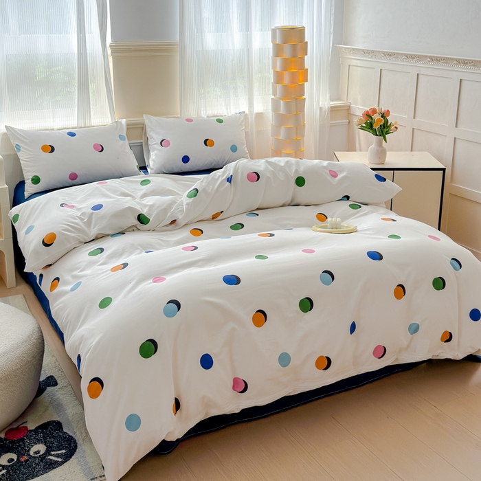 91家纺网 家纺一手货源 找家纺 感遇家纺 2026新款全棉数码印花简约系列四件套 原野