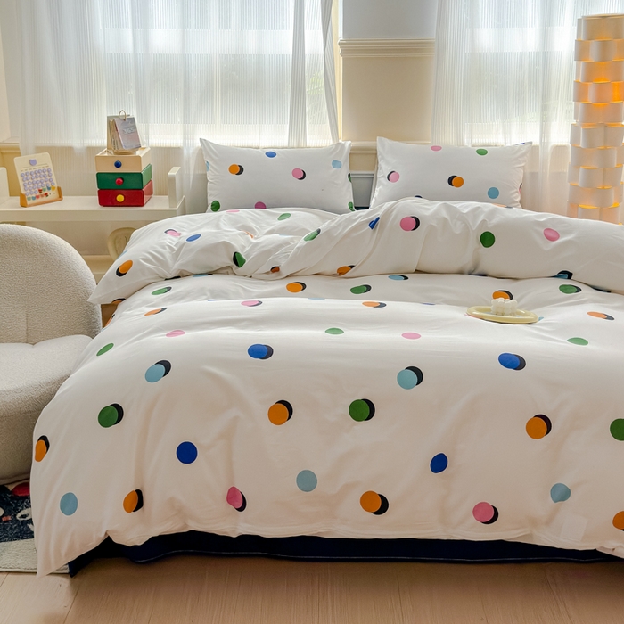 91家纺网 家纺一手货源 找家纺 感遇家纺 2026新款全棉数码印花简约系列四件套 原野