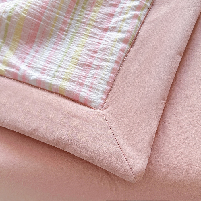 91家纺网 家纺一手货源 找家纺 美梦里 2026新款A类双层纱里外纯棉棉花夏被被子被芯 梦露