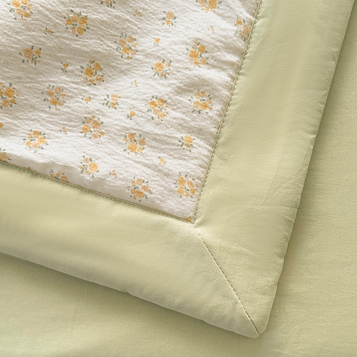 91家纺网 家纺一手货源 找家纺 美梦里 2026新款A类双层纱里外纯棉棉花夏被被子被芯 素瑾