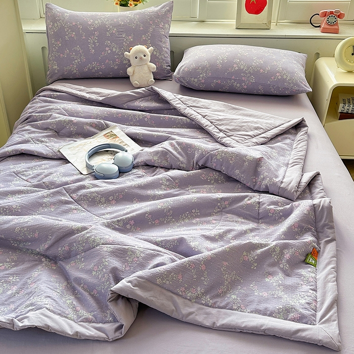 91家纺网 家纺一手货源 找家纺 美梦里 2026新款A类双层纱里外纯棉棉花夏被被子被芯 绮梦