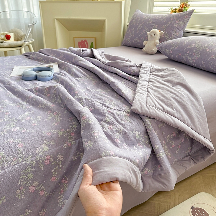 91家纺网 家纺一手货源 找家纺 美梦里 2026新款A类双层纱里外纯棉棉花夏被被子被芯 绮梦