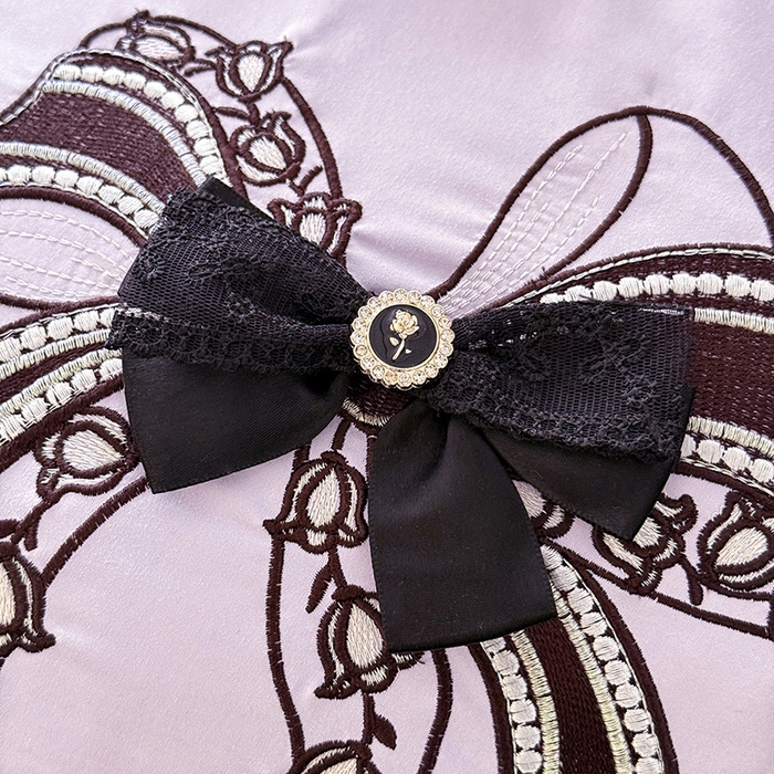 91家纺网 家纺一手货源 找家纺 优贝家纺 2026春夏新款多功能夏被床盖四件套刺绣 赫本-紫