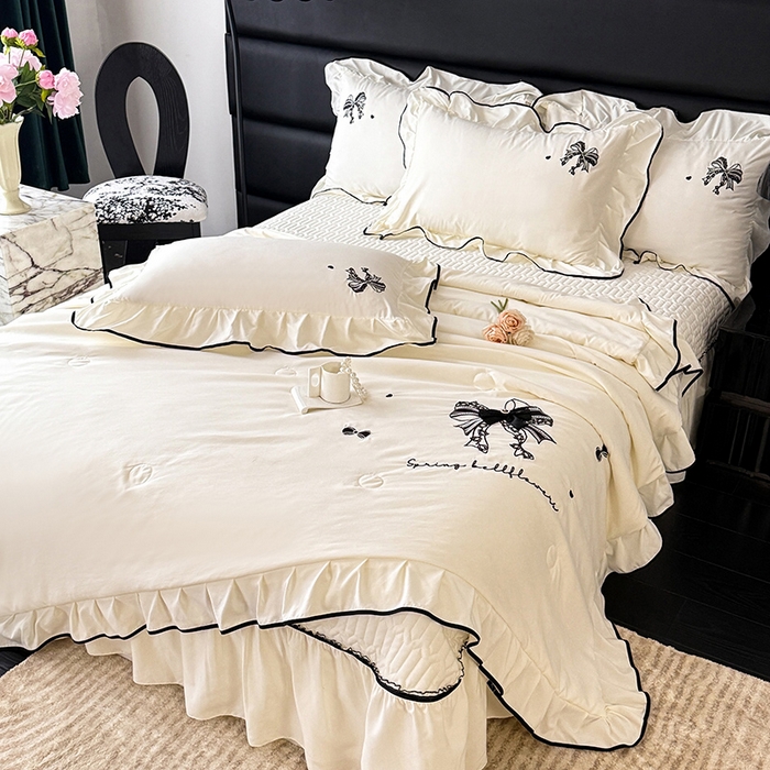 91家纺网 家纺一手货源 找家纺 （总）绒棉世家 2026春夏新款多功能夏被床盖四件套刺绣