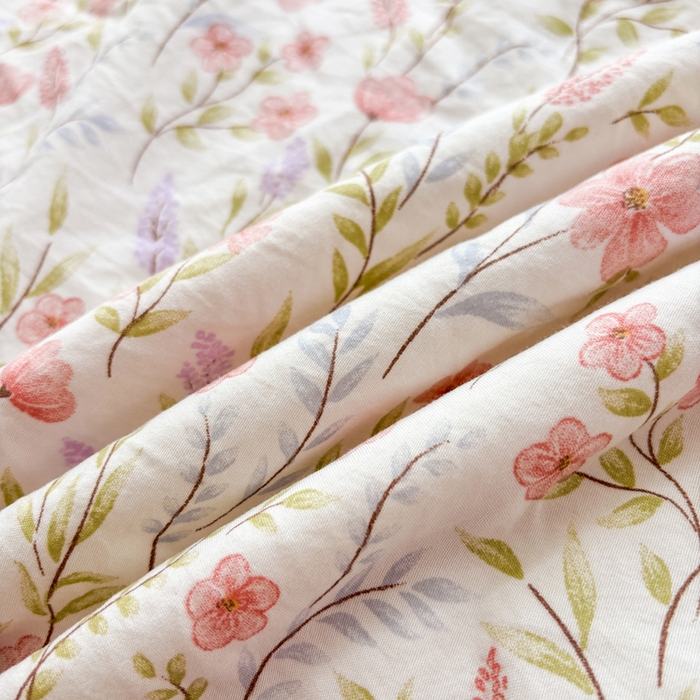 91家纺网 家纺一手货源 找家纺 延遥 2026新款水洗棉夏被夏凉被空调被薄被子直播爆款 春日花簇