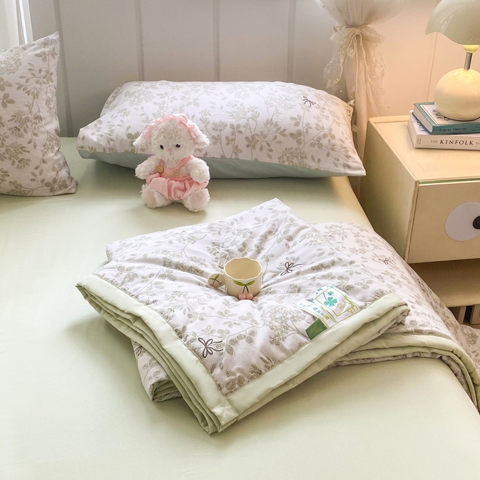 延遥 2026新款水洗棉夏被夏凉被空调被薄被子直播爆款 春日序章