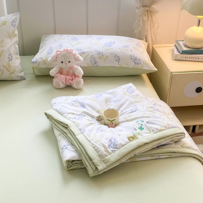 延遥 2026新款水洗棉夏被夏凉被空调被薄被子直播爆款 浪漫薰衣