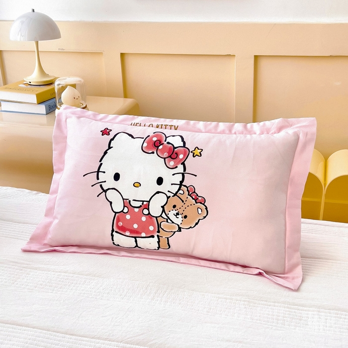 乐秀家纺 2026新款全棉正版三丽鸥枕套 小熊KT