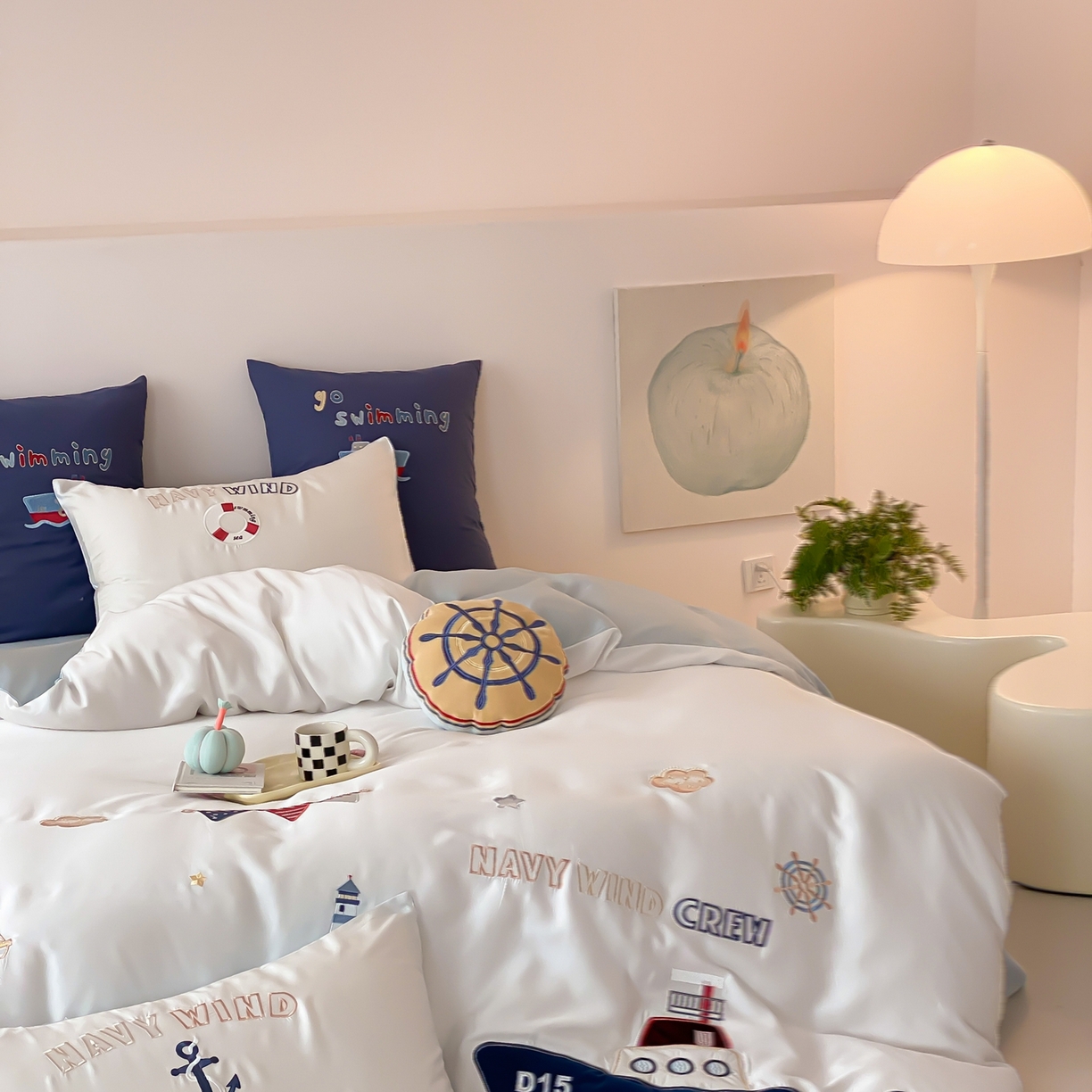 91家纺网 家纺一手货源 找家纺 （总）星野 2026新款60S兰精天丝刺绣贴布绣四件套-深海大冒险