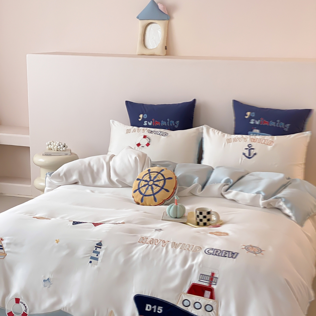 91家纺网 家纺一手货源 找家纺 （总）星野 2026新款60S兰精天丝刺绣贴布绣四件套-深海大冒险