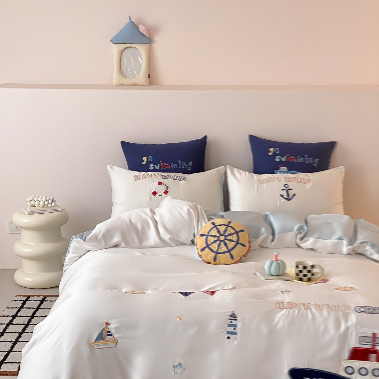 91家纺网 家纺一手货源 找家纺 （总）星野 2026新款60S兰精天丝刺绣贴布绣四件套-深海大冒险