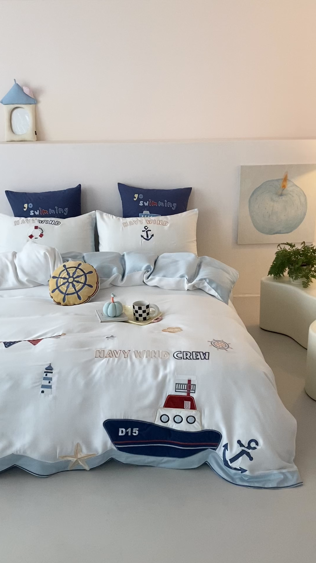 91家纺网 家纺一手货源 找家纺 （总）星野 2026新款60S兰精天丝刺绣贴布绣四件套-深海大冒险