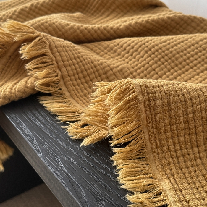 91家纺网 家纺一手货源 找家纺 （总）Mr.pig猪先生水洗棉 2026新款全棉四层纱毯子（展示价格为控价，实际价格请联系客服）