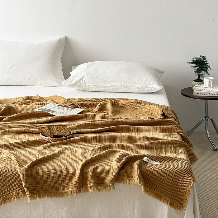 91家纺网 家纺一手货源 找家纺 （总）Mr.pig猪先生水洗棉 2026新款全棉四层纱毯子（展示价格为控价，实际价格请联系客服）