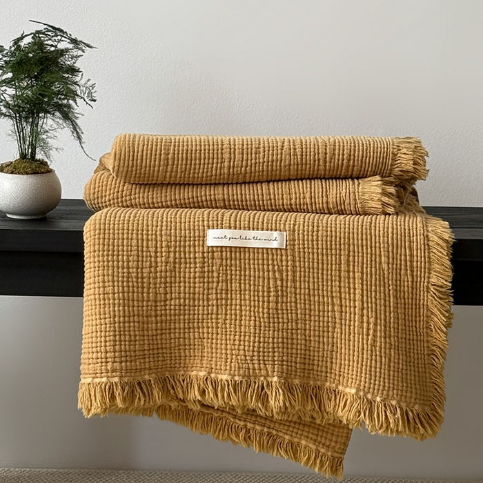 91家纺网 家纺一手货源 找家纺 （总）Mr.pig猪先生水洗棉 2026新款全棉四层纱毯子（展示价格为控价，实际价格请联系客服）