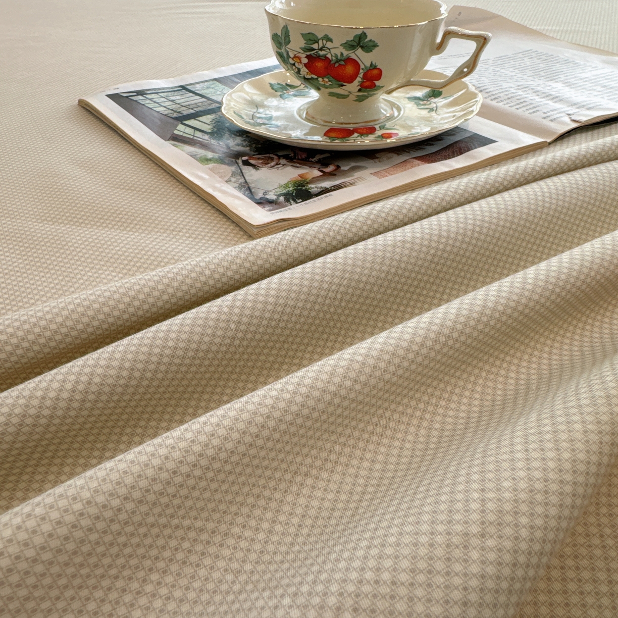 91家纺网 家纺一手货源 找家纺 菊上家纺 2026新款全棉复古小碎花花边款系列 初禾