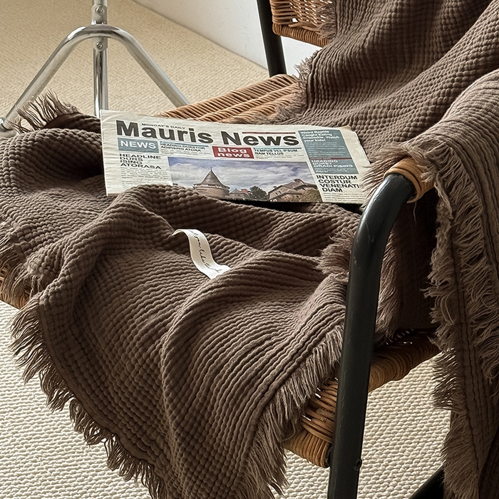 91家纺网 家纺一手货源 找家纺 Mr.pig猪先生水洗棉 2026新款全棉四层纱毯子（展示价格为控价，实际价格请联系客服） 黑菱