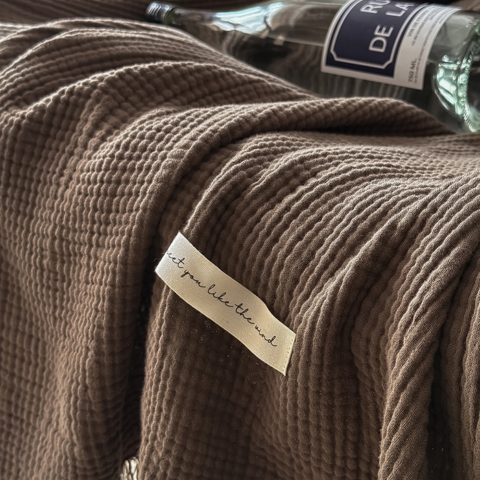 91家纺网 家纺一手货源 找家纺 Mr.pig猪先生水洗棉 2026新款全棉四层纱毯子（展示价格为控价，实际价格请联系客服） 黑菱