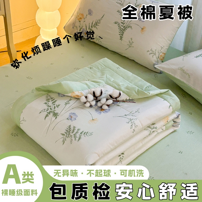 91家纺网 家纺一手货源 找家纺 （总）红日子纺织品 2026新款全棉印花夏被夏凉被空调被